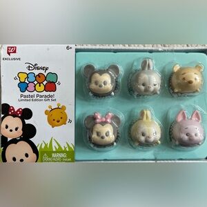 NIB DISNEY TsumTsum LIMITED EDITION Pastel Parade Gift Set-6 Charaters